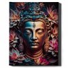 Malowanie Po Numerach Zestaw Buddha w Kwiatach 40x50